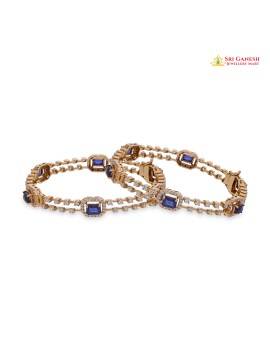 Blue Clip Clasp Bangle