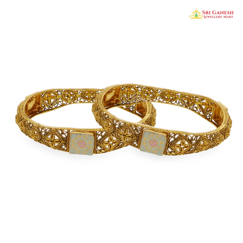 Fleur Filigree Gold Bangle