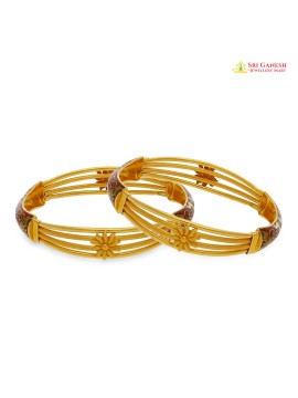 Meenakari Gold Bangle