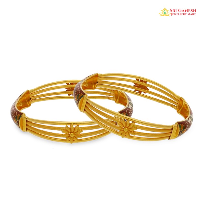 Meenakari Gold Bangle