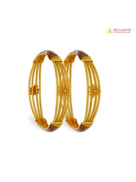 Meenakari Gold Bangle