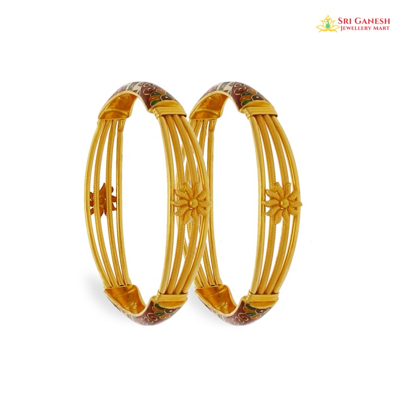 Meenakari Gold Bangle