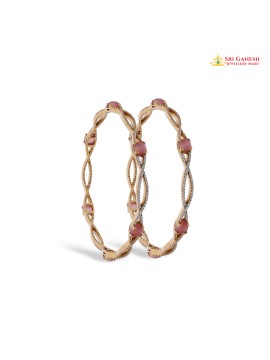 Pink Tourde Twisted Bangle