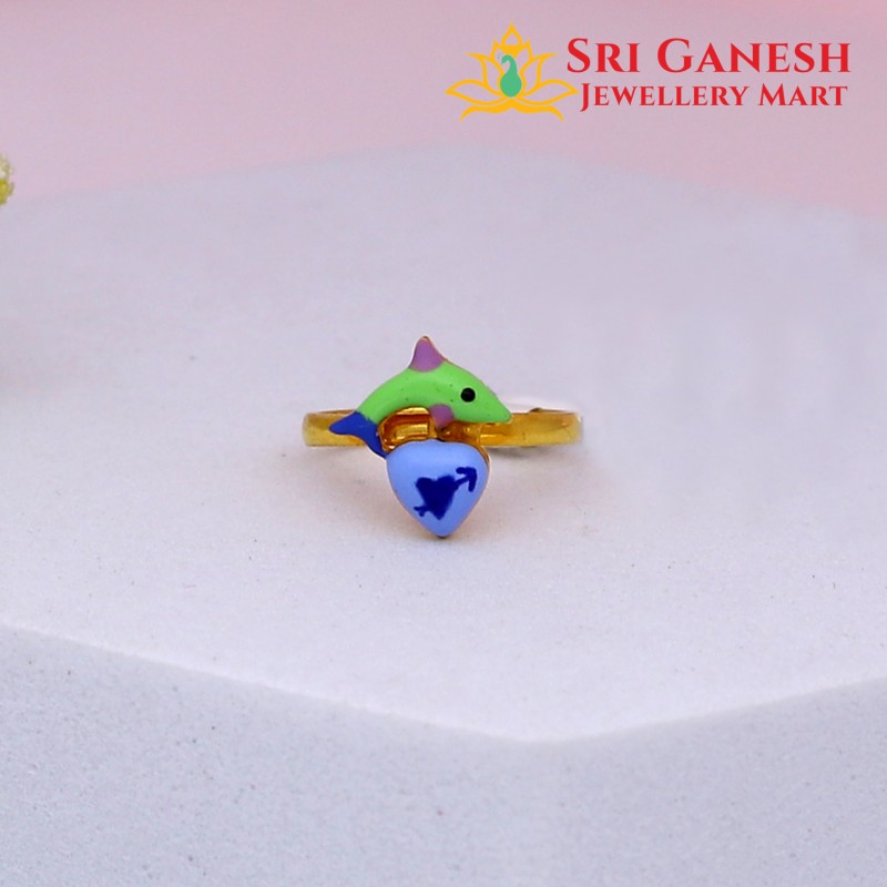 Voguish Enamel Baby Ring