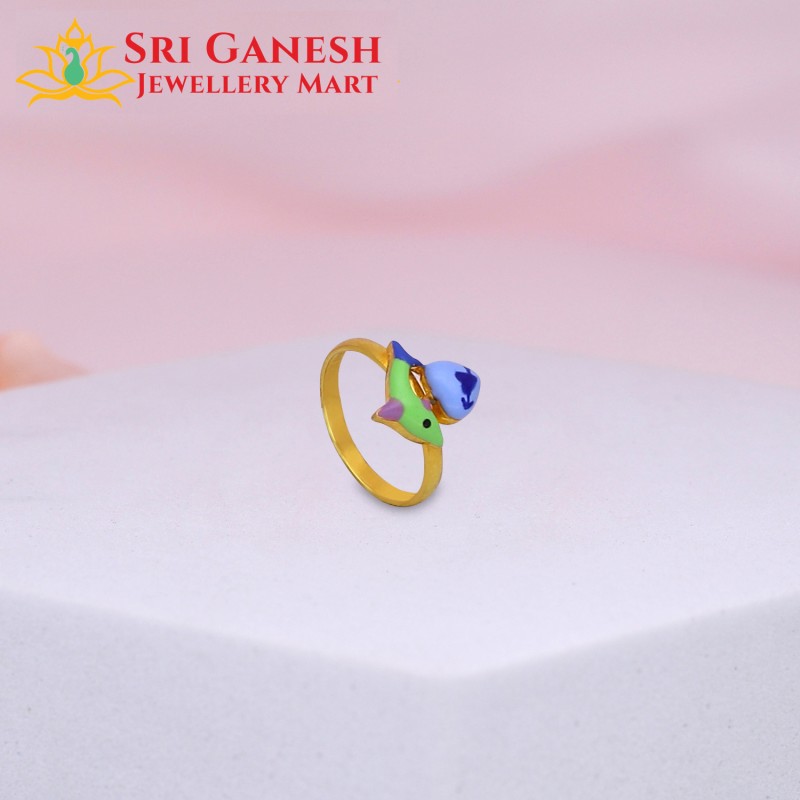 Voguish Enamel Baby Ring