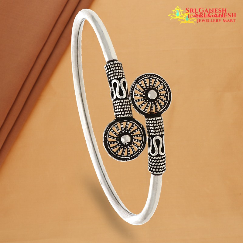 Sicilian toggle bracelet - oxidised silver – AZGA