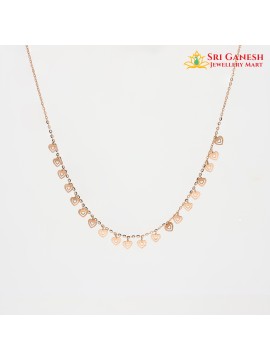 Hanging Heart Rose Gold Chain