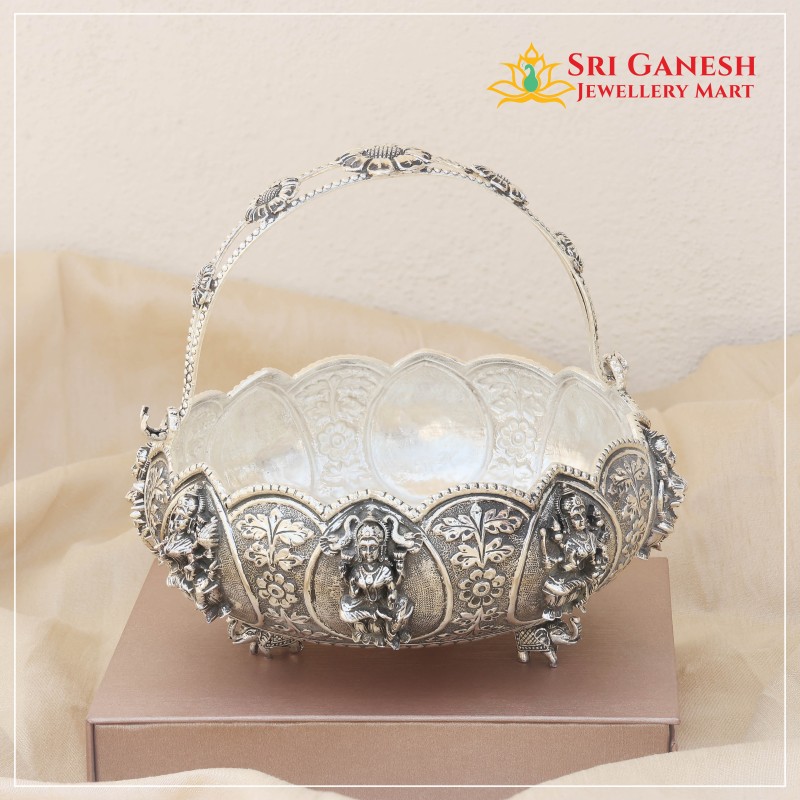 Astalakshmi Antique Silver Basket