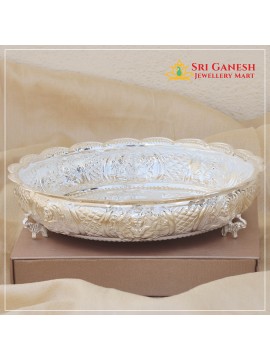 Chinmay Silver Tray