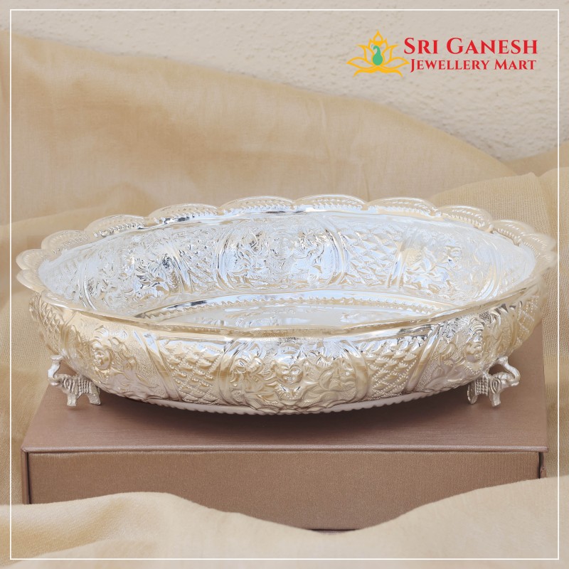 Chinmay Silver Tray