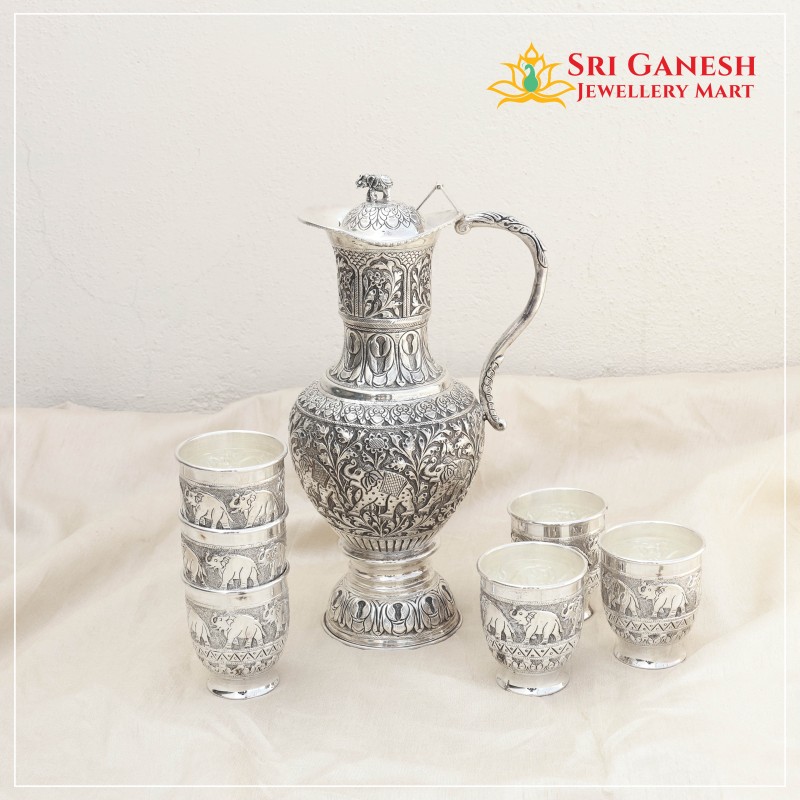 Antique Silver Jug Set