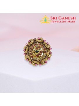 Peacock Kundan Ring