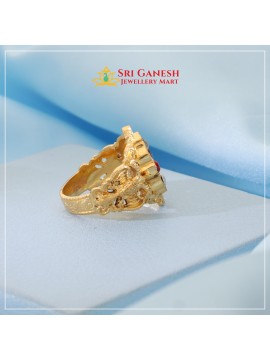 Floral Navarathna Men's Ring