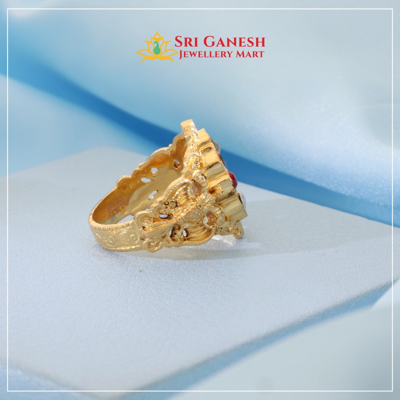 Floral Navarathna Men's Ring