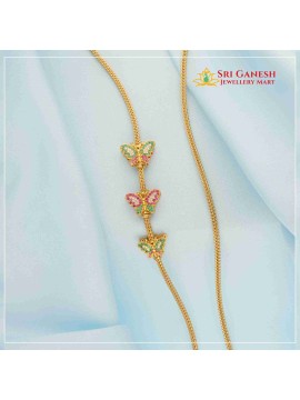 Triple Butterfly Mugappu Chain