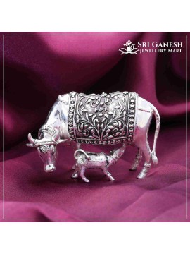 Cow & Calf Silver Idol