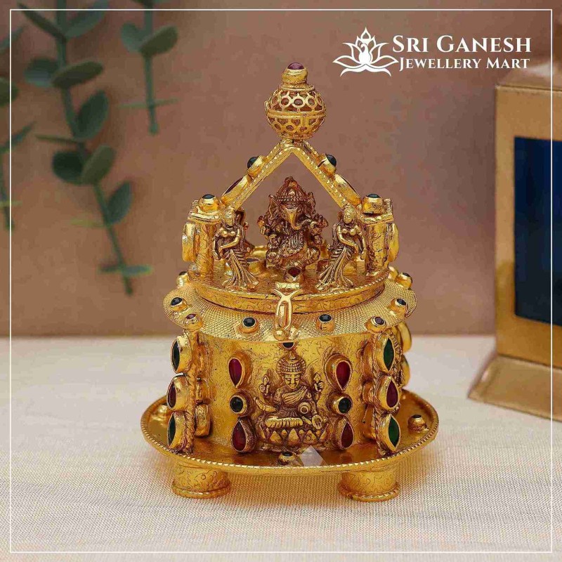 Ganapathi Silver Kum Kum Box