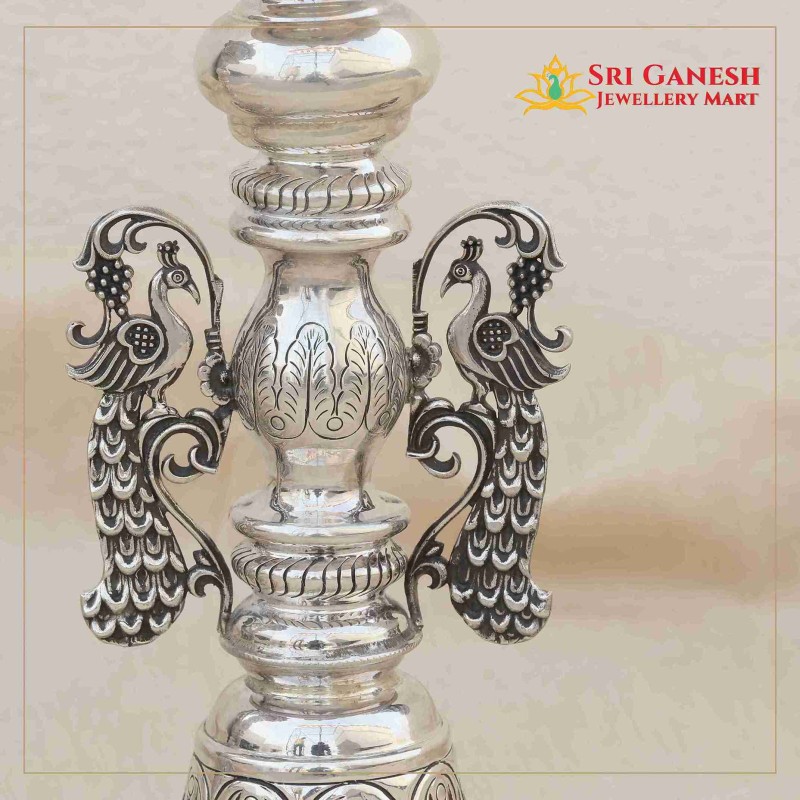 Annam Silver Lamp