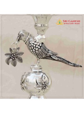 Parrot Antique Silver Lamp