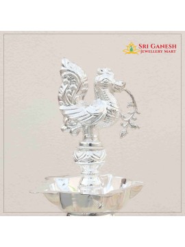 Beautiful Annam Silver Lamp