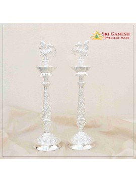 Beautiful Annam Silver Lamp