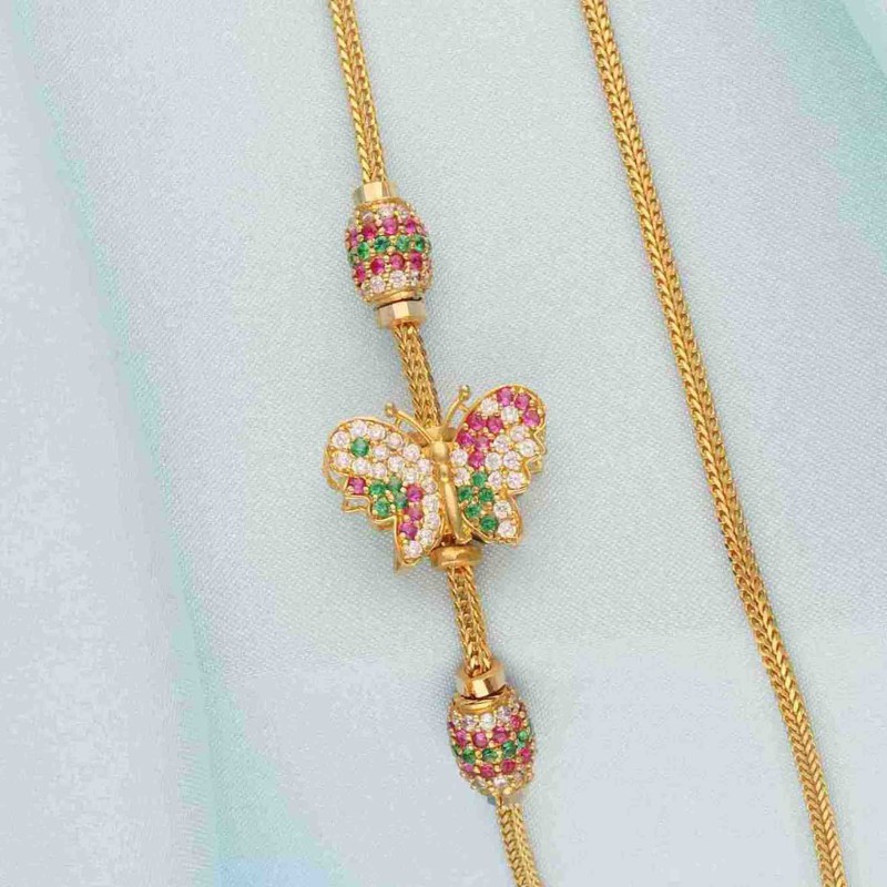 Single Butterfly Mugappu Chain