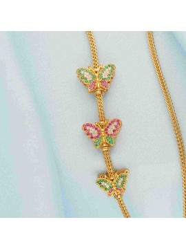 Triple Butterfly Mugappu Chain