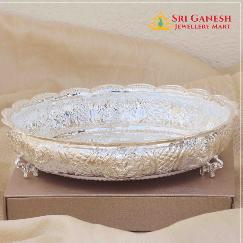 Chinmay Silver Tray