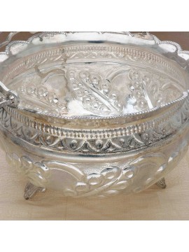 Floral Silver Basket