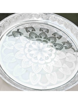 Floral Silver Tray