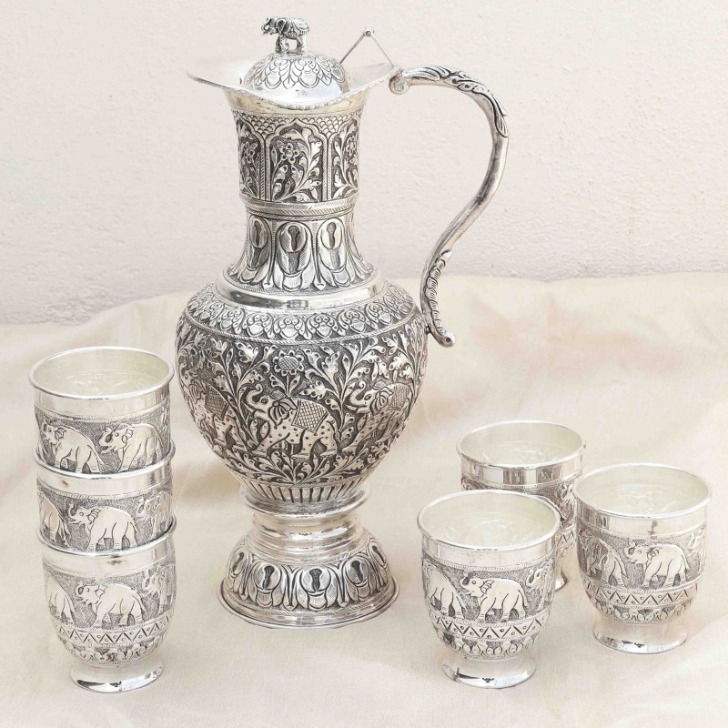 Antique Silver Jug Set