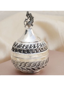 Antique Silver Kum Kum Box