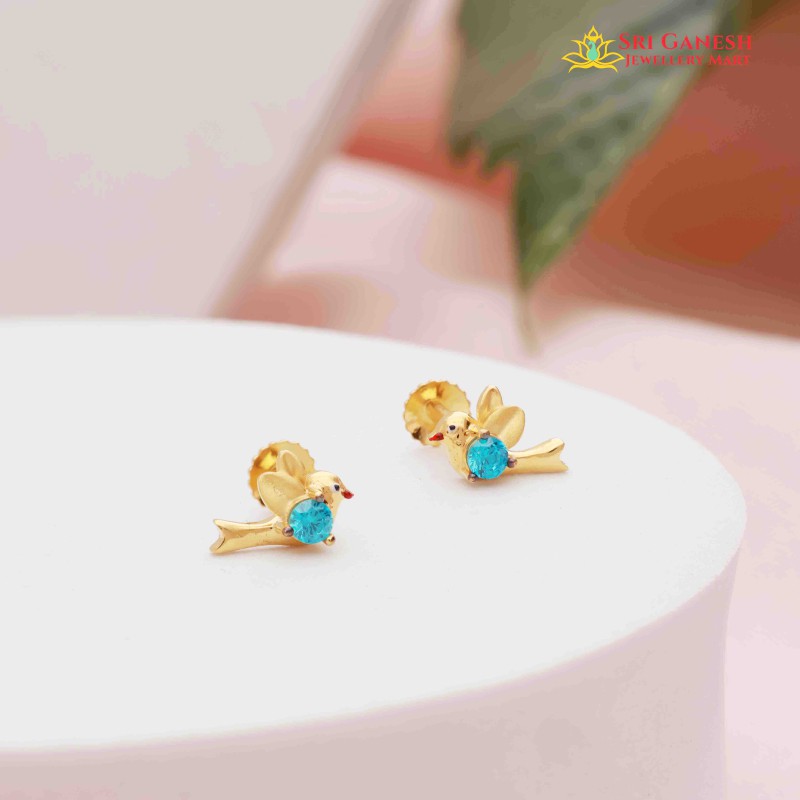 Blue Bird Baby Earrings